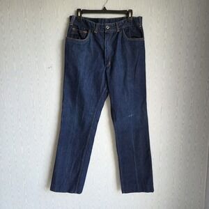 Vtg 70's Lois Jeans Womens 32x29 High Rise Straight Leg Western Retro Dark Wash